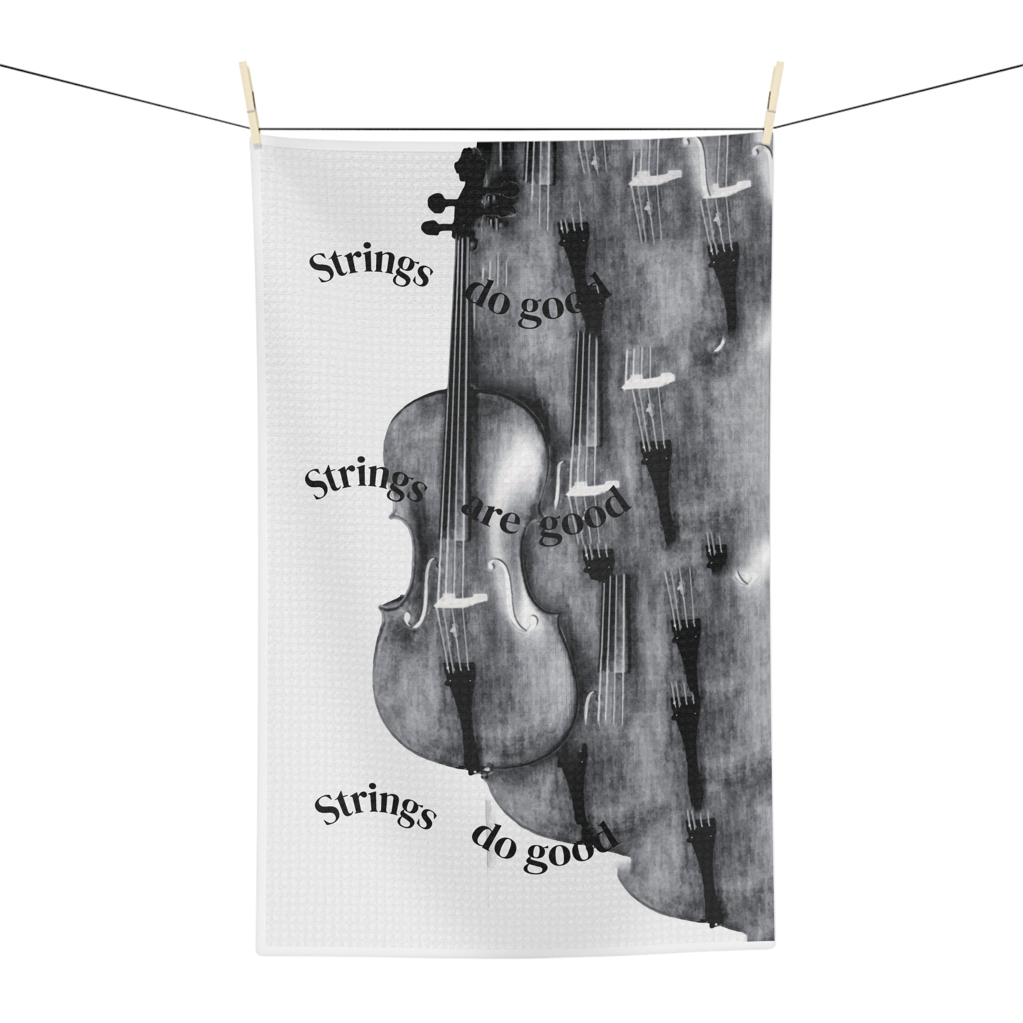 Strings Cello Microfiber Tea Towel