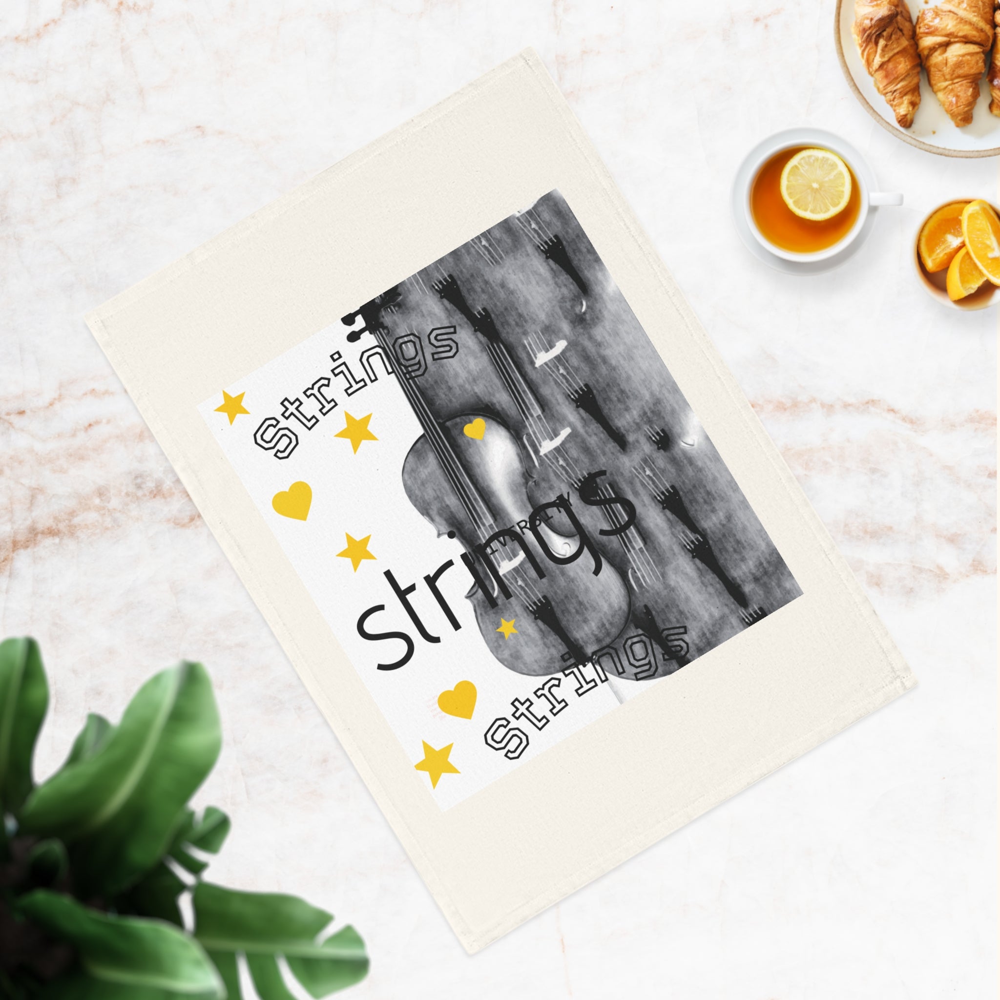 Strings Cotton hand towel