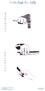 Double bass bow holds poster - String Learning Method