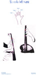 Cello left hand poster - String Learning Method
