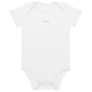 Musical Organic cotton baby bodysuit - I will play the Double Bass